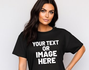 Personlig bomulls-T-shirt, anpassat DTF-tryck