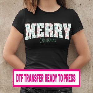Merry Christmas DTF Print Ready To Press Dtf Transfers Merry Christmas Transfers Heat Transfer Ready Dtf transfer Direct to Film Transfer