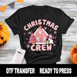 Christmas Crew DTF Print Ready to Press Dtf Transfers Merry Christmas Transfers Heat Transfer Ready  Dtf transfer Direct to Film Transfer