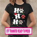 Christmas DTF Print, Ready To Press Dtf Transfers, Heat DTF Transfer Transfer, Direct to Film Transfer, Christmas Dog Paw , Christmas Dog product logo