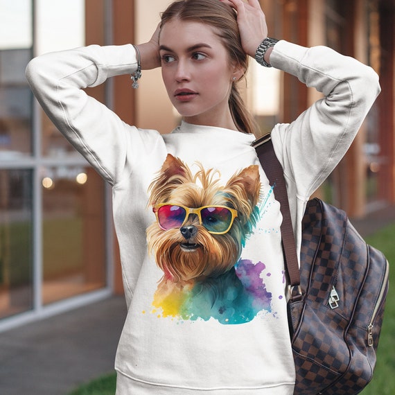 Yorkie mom sweatshirt clearance