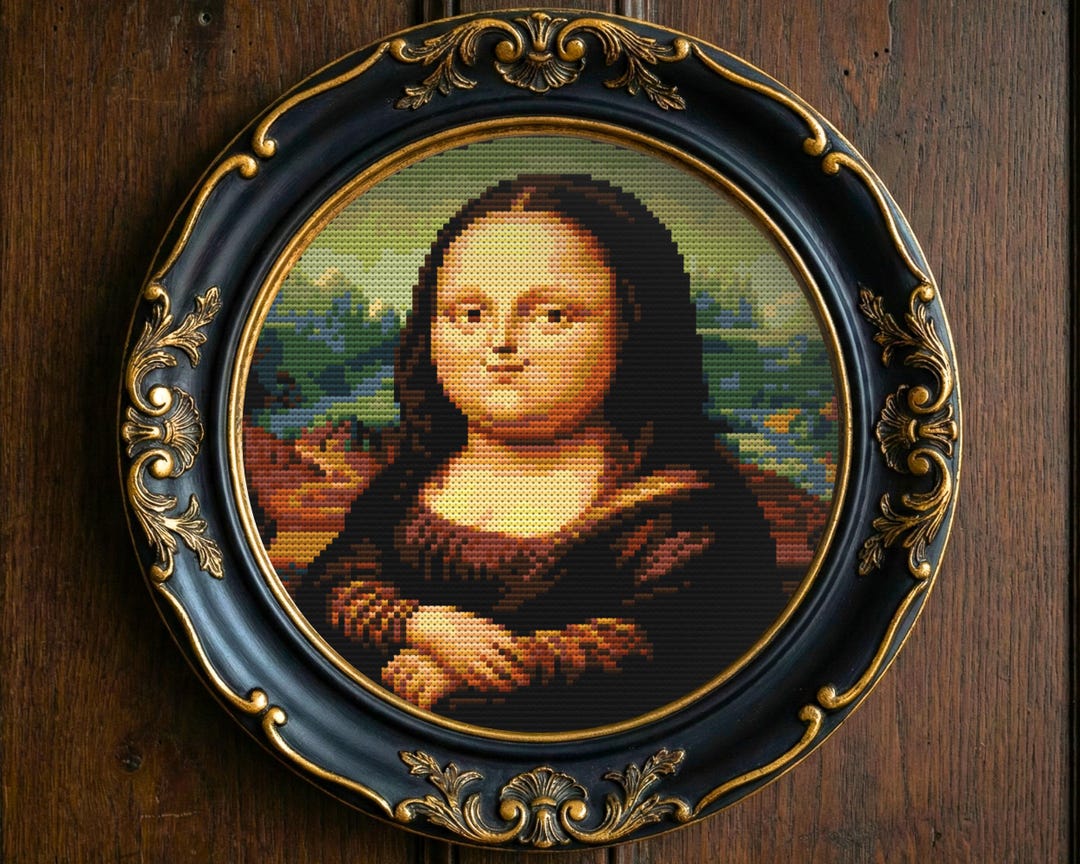 Pattern For Botero Botero Mona Lisa Cross Stitch Pattern Chubby Halloween Xstitch Artsy ...