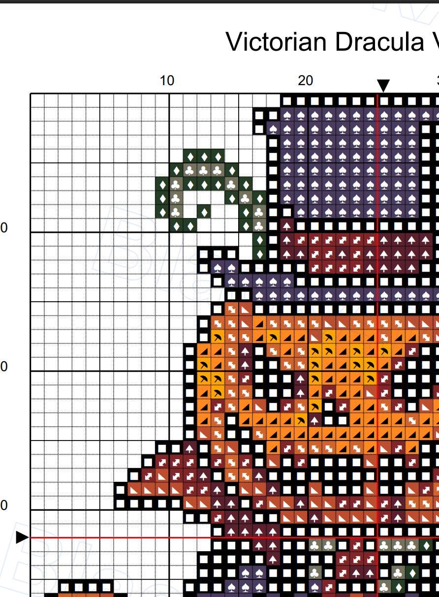 Vampire Weekend Croakerman Pattern Victorian Vampire Dracula Pumpkin Cross Stitch Pattern Jack-o-lantern ...