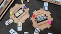 Personalized Mexican Train Hub Set 8 player: Wooden Domino Organizer, Game Night Gift. Family games, dominoes, custom games, custom gift