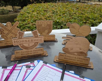 Tennis Hockey Pickleball Tournament Prize Trophy Award. Wood Crafted, Custom Sport Trophy, Custom Gift Custom Trophy gift BULK awards