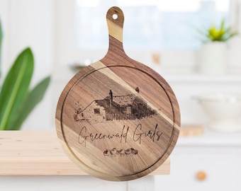 Engraved Acacia Wood Cutting Board, Realtor Housewarming Gift