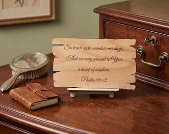 Custom Engraved Maple Wood Prayer Plaque – Personalized Christian Gift