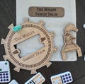 Custom Domino Hub for Mexican Train – Engraved 10-Player Wood Centerpiece, Family Game Night Gift Christmas gift