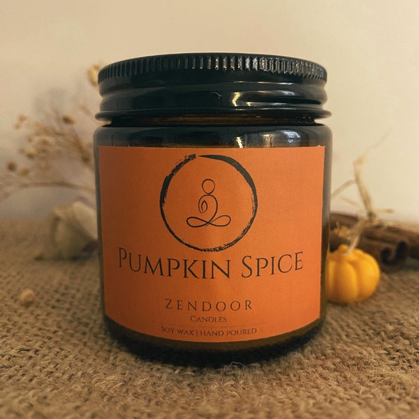 Pumpkin Candle | Candle Gift | Scented Candles | Soy Wax Candle | Fall Decor | Autumn Decoration | Pumpkin Spice Candle | Holiday Gifts