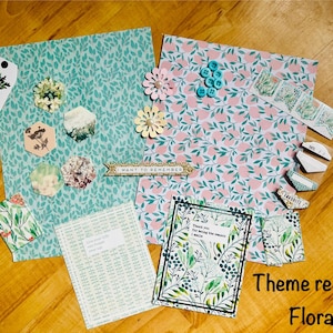 Paquete sorpresa para scrapbooking: color o tema personalizado / Diario y materiales para manualidades