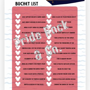 Digitale Druckdatei - Disney Cruise Line Bucket List