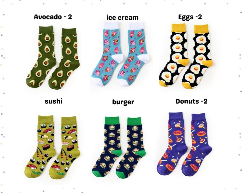 Funny Quirky Socks for Men & Women Funny Graphic Novelty Crew Socks