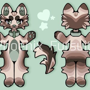 Fursona full reference sheet adoptable - furry adopt