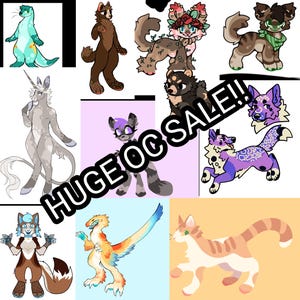 GROSSER OC SALE !!!! Fursona Adoptables, pelzigen Adopts, Adopts, Furries