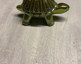 Zsolnay Eosin Art Deco Turtle Green - Hungarian Art Pottery