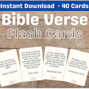 Printable Bible Verse Flashcards: Kids Devotional (PDF Download)