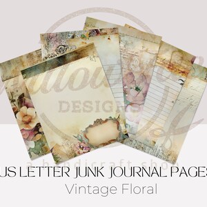 Vintage Floral Printable Junk Journal Kit | Shabby Chic Crafting ...