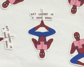 Spider-man Reading Sticker
