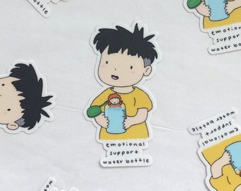 Ponyo Emotional Support Water Bottle Sticker