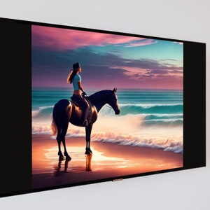 AI Art Photo ‘Horses On The Beach’ - Ready For Download and Your Own Creative Journey.