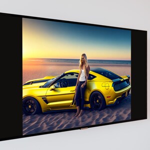 AI Art Photos &#39;Mustang Girl&#39; - Ready For Download and Your Own Creative Journey.
