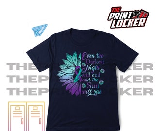 Mental Health Awareness Tshirt, Purple and Teal, Semicolon, Suicide Prevention Shirt, Unisex