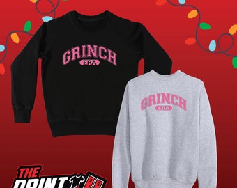 Christmas Grinch Tshirt/Crewneck, Cute Holiday season, Pink Grinch, Merry Christmas, Grinchmas, Xmas Tree, Dr. Seuss, Grinch Era