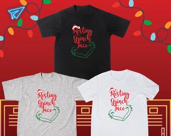Weihnachten Tshirt/Crewneck, Ruhe Grinch Gesicht, lustige Ferienzeit, Frohe Weihnachten, Grinch