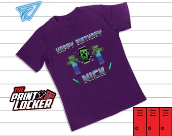 Brettspiel Geburtstags-Shirt, Kindergeburtstag, Kindergeburtstag, Geburtstagsparty, Party, Creeper, Zombies, Geburtstagsparty