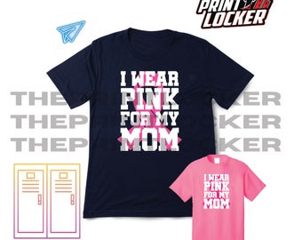 Brustkrebs-Bewusstsein, Beat Cancer, ich trage rosa für meine Mutter, Oktober, Pink Ribbon, Unisex Tshirt