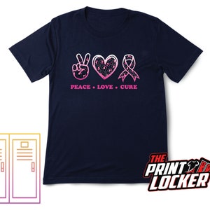 Peace, Love, Cure, Breast Cancer Awareness shirt, Fight Cancer, Pink Ribbon, October, Pink shirt