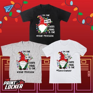 Christmas Tshirt/Crewneck, Hanging with my Gnomies, funny Holiday season, Merry Christmas, gnome, cute xmas