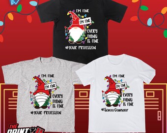 Weihnachten Tshirt/Crewneck, Hängen mit meinen Zwergen, lustige Weihnachtszeit, frohe Weihnachten, gnom, niedliches Weihnachten