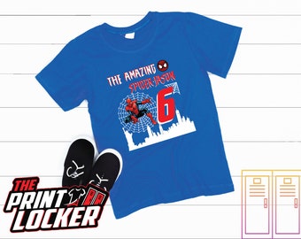 Custom Hero Spider Birthday shirt, Birthday Boy, Birthday Girl, Custom kids shirt, Hero shirt,