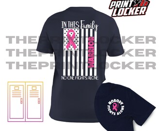 Breast Cancer Awareness, Beat Cancer, Family, No one fights alone, October, Pink Ribbon, Unisex Tshirt