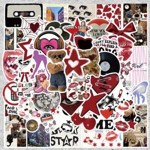20-delige mini-junkjournaal-mysterie-tas - stickers (Y2K-grunge)