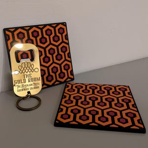 The Shining Silicone Coasters & Bottle Opener Set