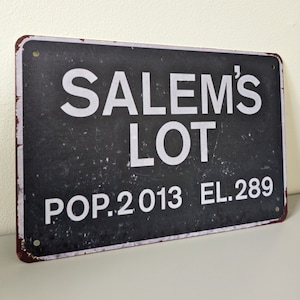 Salems Lot metal sign