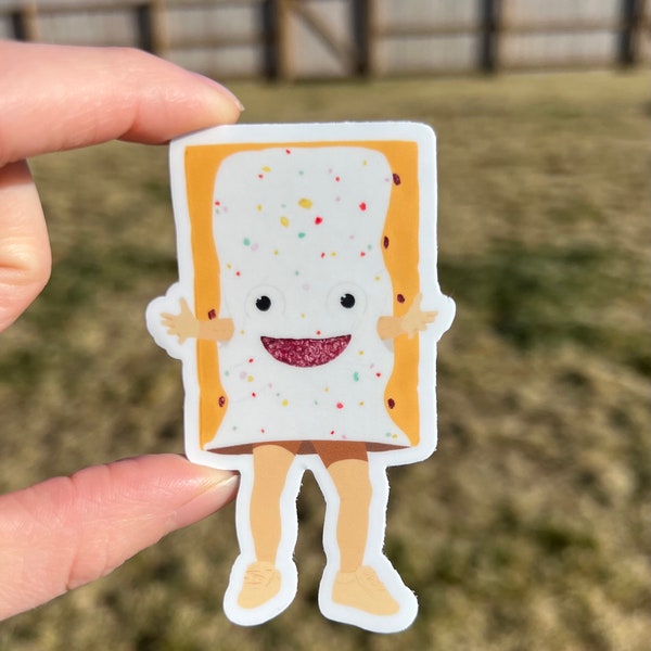 Pop•Tarts Bowl | Strawberry Mascot Sticker | Edible Mascot | Sticker for Water Bottles and Laptops