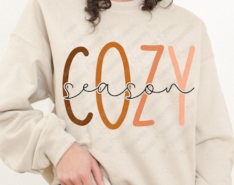 Cozy Season PNG, Cozy SVG, Thanksgiving Svg, Fall Sublimation Design, Fall Svg, Autumn Svg Png, Retro Halloween Svg, Cozy Sublimation Design
