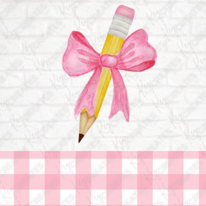 Pencils with Bows png, Back to School Digital Download, Girly School png, Back to School Girls PNG, Kids Back to School Design, cute bow png