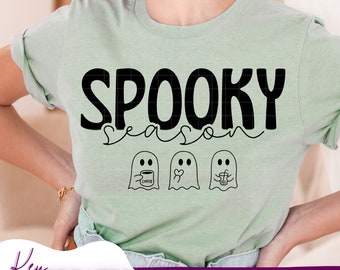 Spooky Season SVG, Spooky PNG, Spooky Vibes Svg, Fall Svg, Svg Files for Cricut, Halloween Shirt SVG, Sublimation Designs, png,eps, dxf, jpg