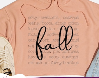 Fall Words Svg, Cozy Sweaters, Halloween Svg, Spooky Season Svg, Retro Halloween Svg, Fall Shirt Svg, Fall Shirt Design, Cozy Season Svg,PNG