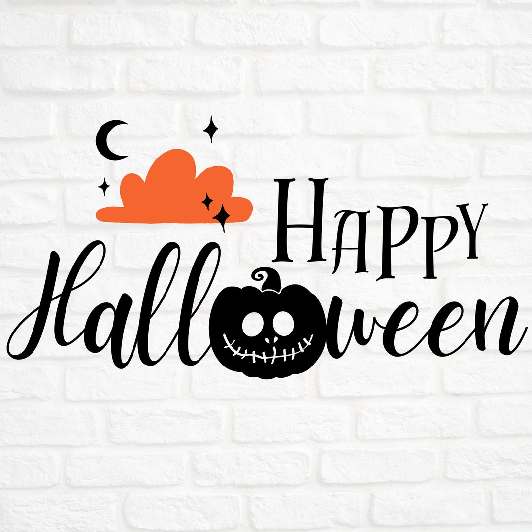 Happy Halloween SVG, Halloween Sign Svg, Cute Halloween Svg, Pumpkin