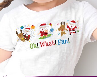 Christmas Santa Png, Funny Xmas Png, Santa Claus Png, Oh What Fun Png, Merry Christmas T-Shirt Design, Happy Christmas PNG, Christmas Vibes