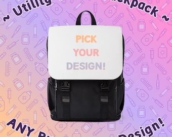 Customizable Utility Backpack | Spacious Secure Book Bag for Home Health Care & Travel Nurses, CNAs, HHAs, Nursing Students, Healthcare Hero
