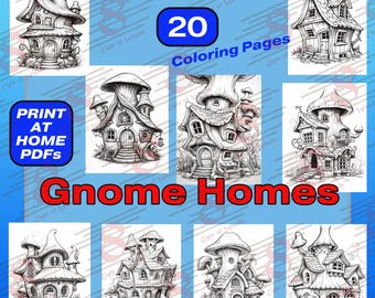 Gnome Homes Coloring Pages