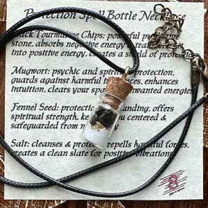Protection Spell Bottle Necklace