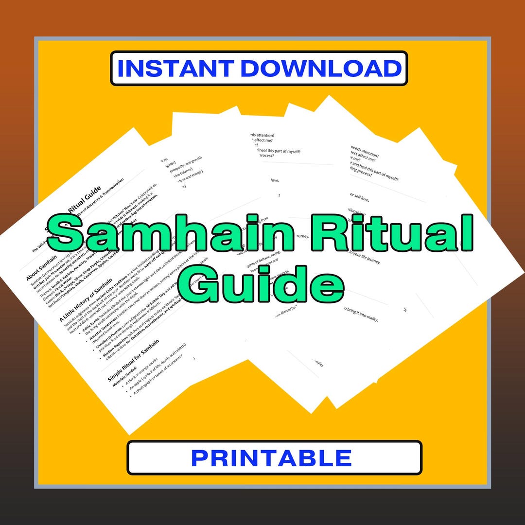 Samhain Ritual Guide - Printable PDF - Etsy