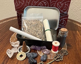 Tin of Magic – Portable Witchcraft Kit | Mini Travel Altar | Pocket-Sized Spell Kit